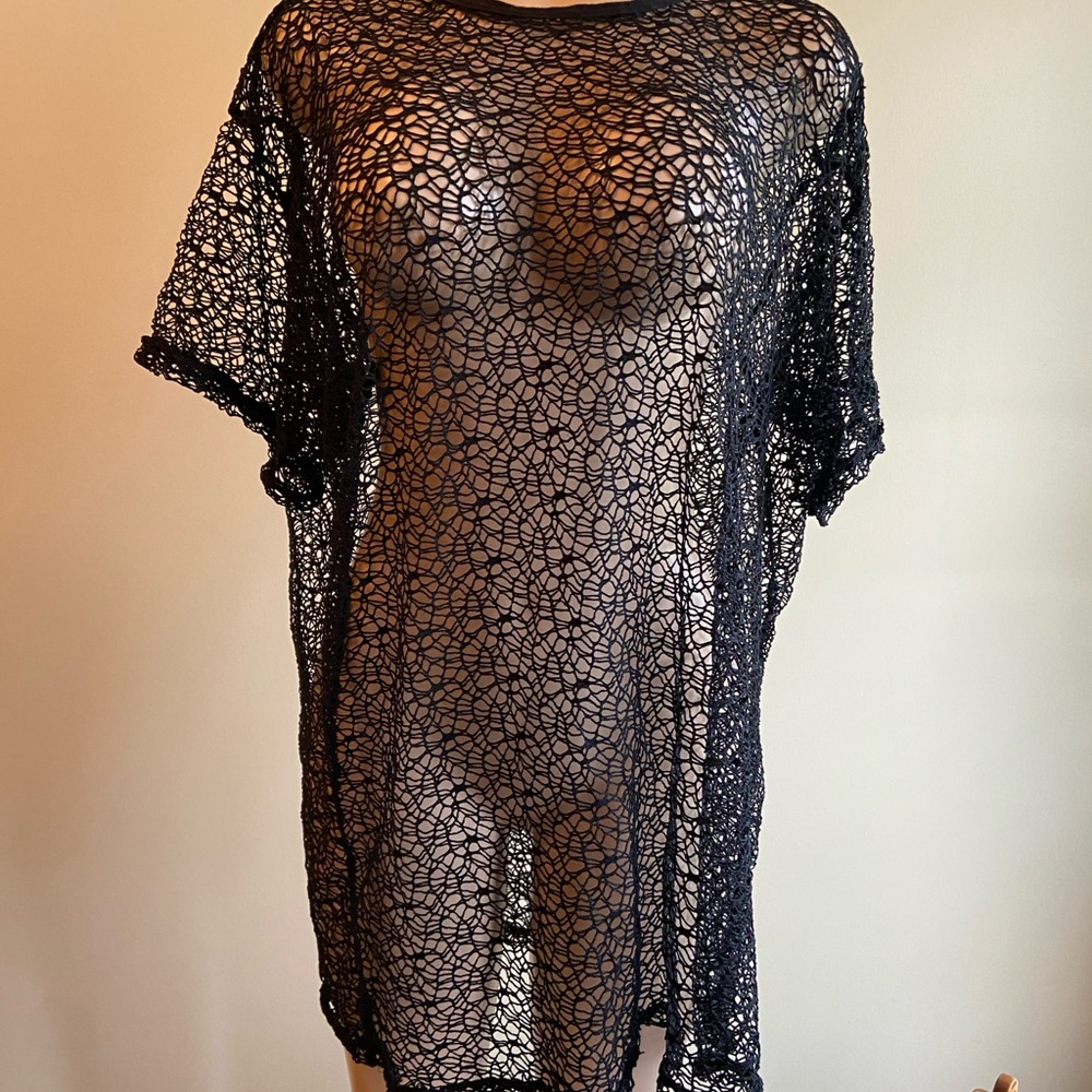 Ingear Black Crochet Beachwear